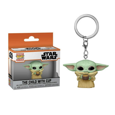 Pocket Pop! Keychain Star Wars The Child with cup