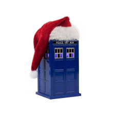 Doctor Who Елочная игрушка ТАРДИС с подсветкой в шапке Санты