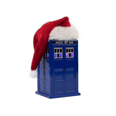 Doctor Who T.A.R.D.I.S. & Santa Hat LED Light-Up Ornament